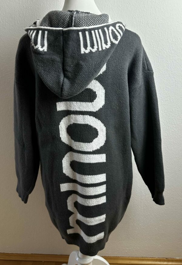 Strickweste-grau-weiß