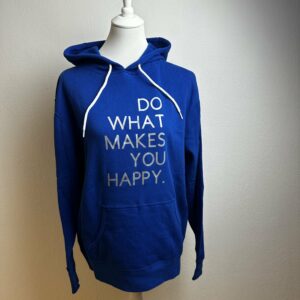 hoodie-blau do-what-makes