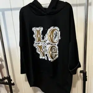 Love Hoodie-schwarz