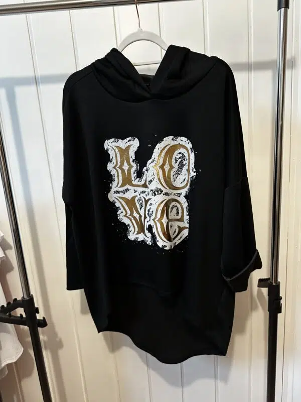 Love Hoodie-schwarz