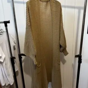 Cardigan-dunkelbeige