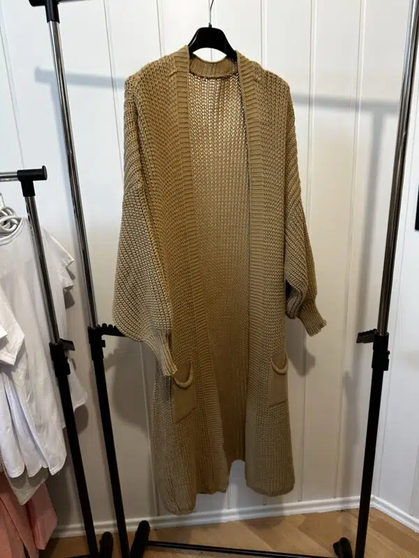Cardigan-dunkelbeige